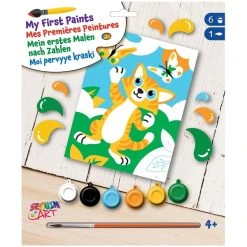 OZ International Peinture Numéro Kit Peinture Par Numéros Enfant - César Le Chat - A Partir De 4 Ans