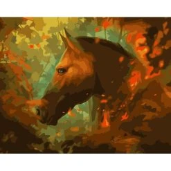 Peinture Numéro Kit Peinture Par Numéros Wizardi Bonfire 40x50 Cm K10