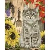 Peinture Numéro Kit Peinture Par Numéros Wizardi Chaton Et Tournesols 40x50 Cm H058 -Creavea Shop kit peinture par numeros wizardi chaton et tournesols 40x50 cm h058 p