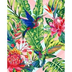 Peinture Numéro Kit Peinture Par Numéros Wizardi Colibri 40x50 Cm H068