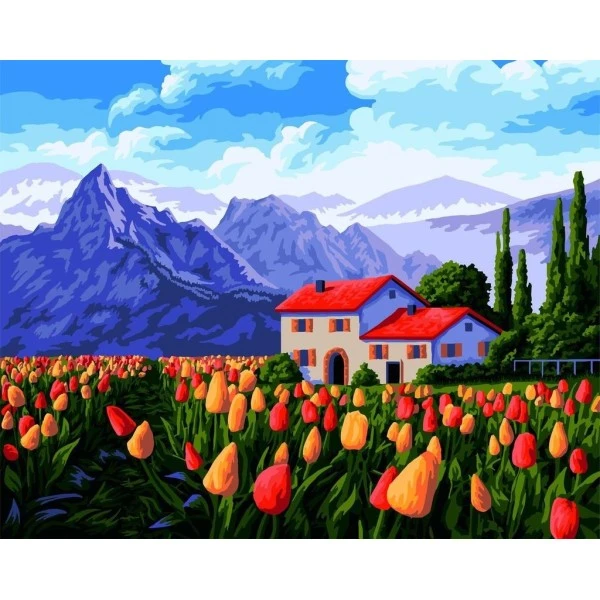 Peinture Numéro Kit Peinture Par Numéros Wizardi Hollande 40x50 Cm A095 3 Peinture Numéro Kit Peinture Par Numéros Wizardi Hollande 40x50 Cm A095