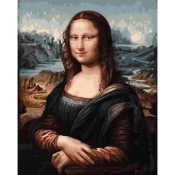 Peinture Numéro Kit Peinture Par Numéros Wizardi Mona Lisa 40x50 Cm G014