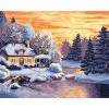 Peinture Numéro Kit Peinture Par Numéros Wizardi Paysage D'Hiver 40x50 Cm A073 -Creavea Shop kit peinture par numeros wizardi paysage dhiver 40x50 cm a073 p