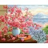 Peinture Numéro Kit Peinture Par Numéros Wizardi Sakura Bouquet 40x50 Cm B072 -Creavea Shop kit peinture par numeros wizardi sakura bouquet 40x50 cm b072 p