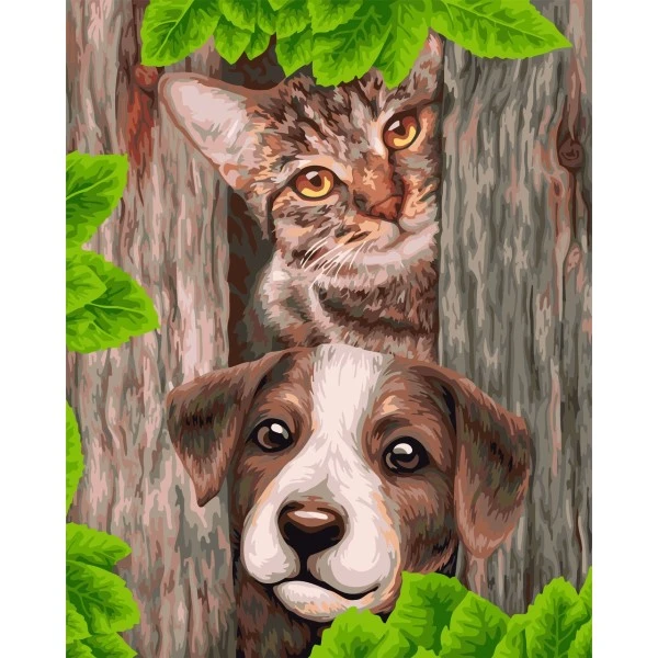 Peinture Numéro Kit Peinture Par Numéros Wizardi Two Friends 40x50 Cm H114 3 Peinture Numéro Kit Peinture Par Numéros Wizardi Two Friends 40x50 Cm H114