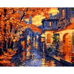 Peinture Numéro Kit Peinture Par Numéros Wizardi Vieux Munich 40x50 Cm A107