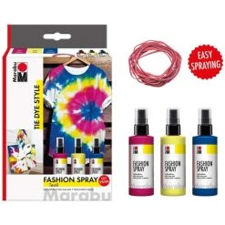 Marabu Peinture Tissu Marabu Fashion Kit Peinture Textile Fashion Spray - Tie Dye - 3 X 100 Ml -Creavea Shop kit peinture textile fashion spray tie dye 3 x 100 ml p 3