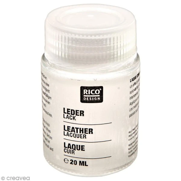 Laque cuir - Transparente - 20 ml Rico Design Peinture Cuir Laque Cuir - Transparente - 20 Ml -Creavea Shop laque cuir transparente 20 ml p