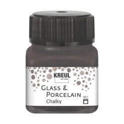 Czech Beads Exclusive Peinture Effet Craie Le Verre Et La Porcelaine KREUL Peinture Calcaire Volcanique Gris 20ml, Peinture D'Artisanat, De Col