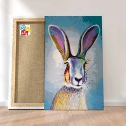 Peinture Par Numéros Peinture Numéro Lièvre Dans La Lumière Des Phares