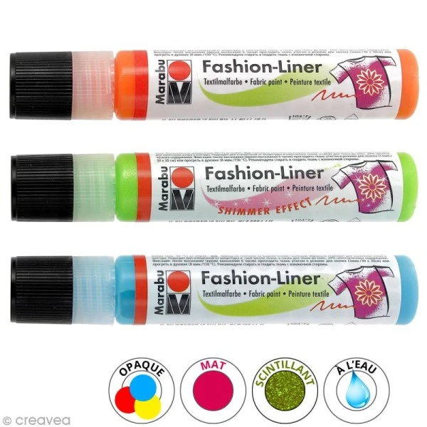 Marabu Peinture Tissu Marabu Fashion Liner Peinture Textile - Fashion Liner - 25 Ml 3 Marabu Peinture Tissu Marabu Fashion Liner Peinture Textile - Fashion Liner - 25 Ml