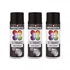 Sinto Ideespray Accessoires Bombes De Peinture Lot 3 Bombes De Peinture - Noir Satiné - Sinto