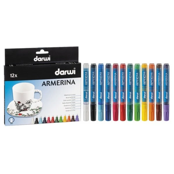 Lot de 12 Marqueurs 6 ml, céramique à froid Armerina, pointe 2mm, Feutres couleurs assorties, Darwi Peinture Verre Lot De 12 Marqueurs 6 Ml, Céramique à Froid Armerina, Pointe 2mm, Feutres Couleurs Assorties, Darwi -Creavea Shop lot de 12 marqueurs 6 ml ceramique a froid armerina pointe 2mm feutres couleurs assorties darwi p 4