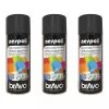 Peinture DecoSpray Lot De 3 Bombes De Peinture Nespoli - Noir Mat - 400ml -Creavea Shop lot de 3 bombes de peinture nespoli noir mat 400ml p