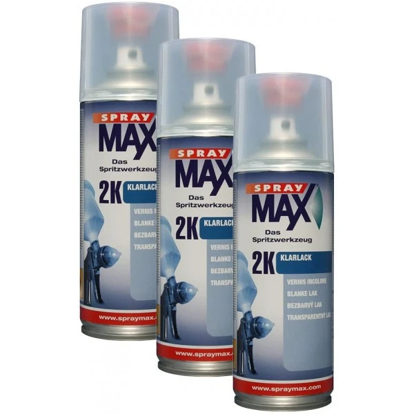 Auto K Huiles Et Médiums Lot De 3 Bombes De Vernis De Finition - Automobile - Brillant - 2K Spray Max - 400ml 3 Auto K Huiles Et Médiums Lot De 3 Bombes De Vernis De Finition - Automobile - Brillant - 2K Spray Max - 400ml