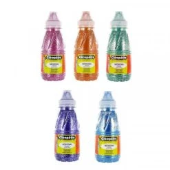 Cleopatre Set Peinture Acrylique Lot De 5 Flacons De Peinture à L'eau Pailletée Cléopâtre 250ml Assortie