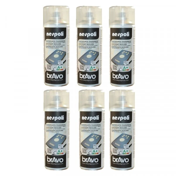 Peinture DecoSpray Lot De 6 Bombes De Peinture Plastifiante Nespoli - Transparente 3 Peinture DecoSpray Lot De 6 Bombes De Peinture Plastifiante Nespoli - Transparente