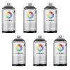 Accessoires Bombes De Peinture Lot De 6 Bombes De Peintures MTN Water Based - Noir - 300ml