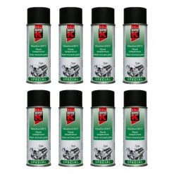Auto K Accessoires Bombes De Peinture Lot De 8 Bombes De Peinture Haute Température - Noir Mat - Auto-K - 400ml