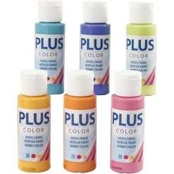 Creativ Company Lot De Peinture Acrylique Plus Color - 6 X 60 Ml - Multicolore