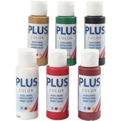 Creativ Company Lot De Peinture Acrylique Plus Color - 6 X 60 Ml - Noël
