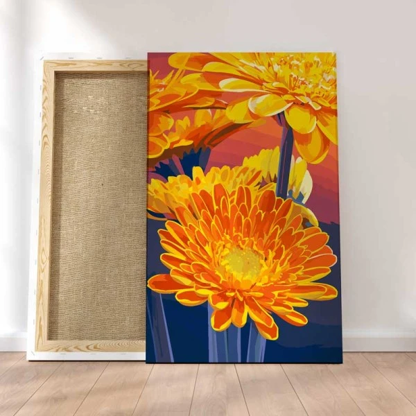 Peinture Par Numéros Peinture Numéro Marguerites Orange 3 Peinture Par Numéros Peinture Numéro Marguerites Orange