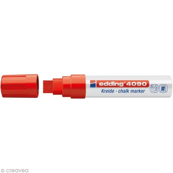 Feutre Craie Liquide Marqueur Craie Edding 4090 Rouge 4-15 Mm 2 Feutre Craie Liquide Marqueur Craie Edding 4090 Rouge 4-15 Mm