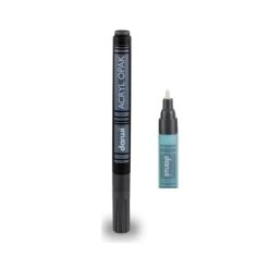 Artif Peinture Acrylique Marqueur Feutre Acrylique, Darwi Acryl Opak, Noir, Pointe Fine 0.8mm, Pour Verre, Plastique, Bois, C