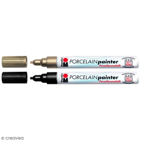 Marqueur porcelaine Porcelain painter 1-2,5 mm Marabu Feutre Porcelaine Marqueur Porcelaine Porcelain Painter 1-2,5 Mm -Creavea Shop marqueur porcelaine porcelain painter 1 25 mm p