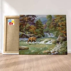 Peinture Par Numéros Peinture Numéro Pêche Au Saumon