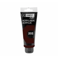Campus Peinture Acrylique 100 Ml - Marron Terre D'ombre Brûlée N°202