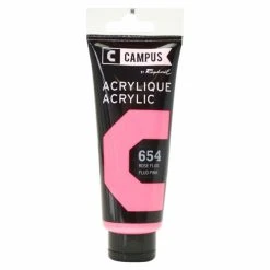 Campus Peinture Acrylique 100 Ml - Rose Fluo N°654