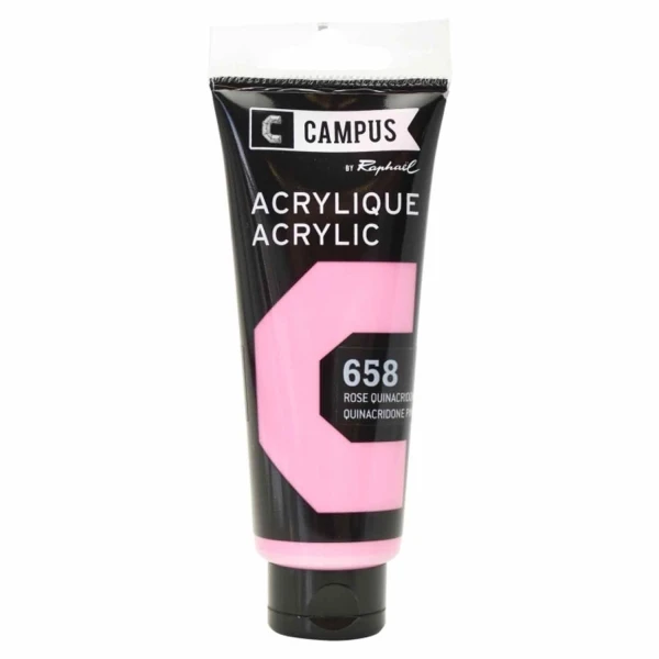 Campus Peinture Acrylique 100 Ml - Rose Quinacridone N°658 3 Campus Peinture Acrylique 100 Ml - Rose Quinacridone N°658