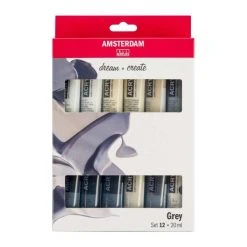 Royal Talens Peinture Acrylique "Amsterdam" Greys - 12 X 20 Ml