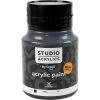 Creativ Company Peinture Acrylique Brillante Peinture Acrylique Creall Studio, Black (99), Opaque, 500 Ml/ 1 Flacon -Creavea Shop peinture acrylique creall studio black 99 opaque 500 ml 1 flacon p