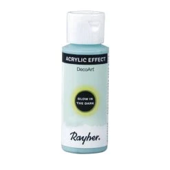 Rayher Peinture Acrylique Fluo Phosphorescente 59 Ml - Bleu