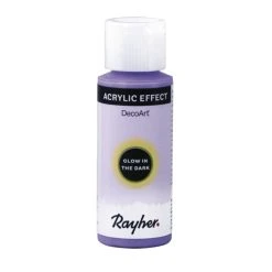 Rayher Peinture Acrylique Fluo Phosphorescente 59 Ml - Violet