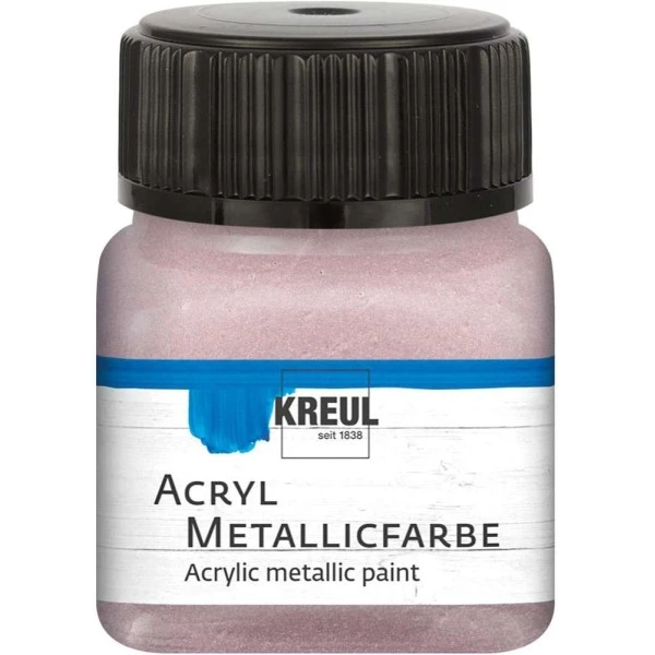 KREUL Peinture Acrylique Métallique - 20 Ml - Or Rose 3 KREUL Peinture Acrylique Métallique - 20 Ml - Or Rose