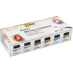 KREUL Peinture Acrylique Métallique - Kit Glamour Living