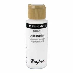 Rayher Peinture Acrylique Tous Usages Mat 59 Ml - Blanc Clair