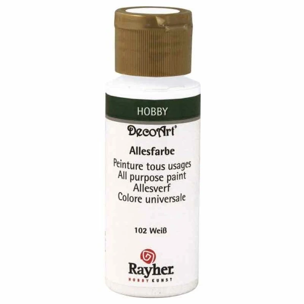 Rayher Peinture Acrylique Tous Usages Mat 59 Ml - Blanc 3 Rayher Peinture Acrylique Tous Usages Mat 59 Ml - Blanc