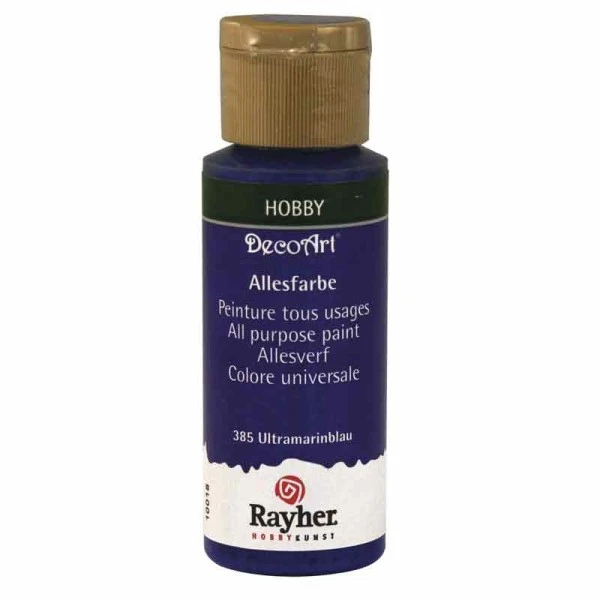 Rayher Peinture Acrylique Tous Usages Mat 59 Ml - Bleu Ultramarin 3 Rayher Peinture Acrylique Tous Usages Mat 59 Ml - Bleu Ultramarin