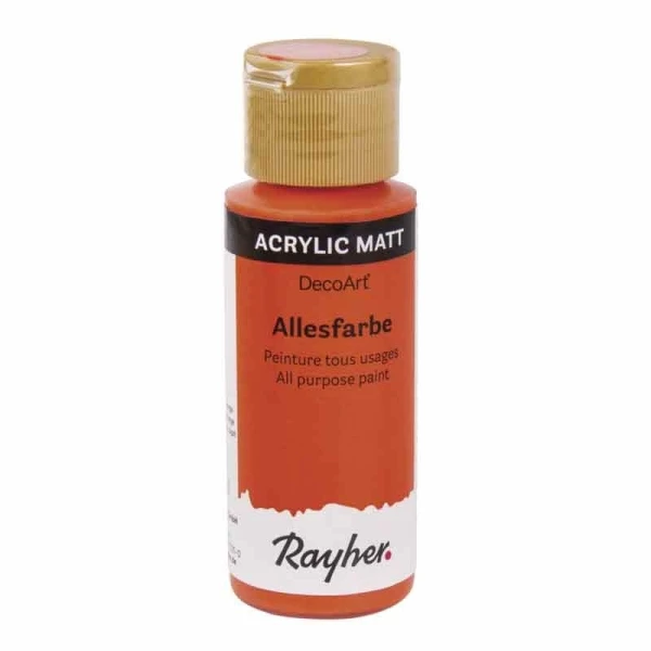 Rayher Peinture Acrylique Tous Usages Mat 59 Ml - Orange 3 Rayher Peinture Acrylique Tous Usages Mat 59 Ml - Orange