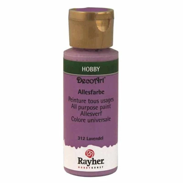 Rayher Peinture Acrylique Tous Usages Mat 59 Ml - Violet Clair 3 Rayher Peinture Acrylique Tous Usages Mat 59 Ml - Violet Clair
