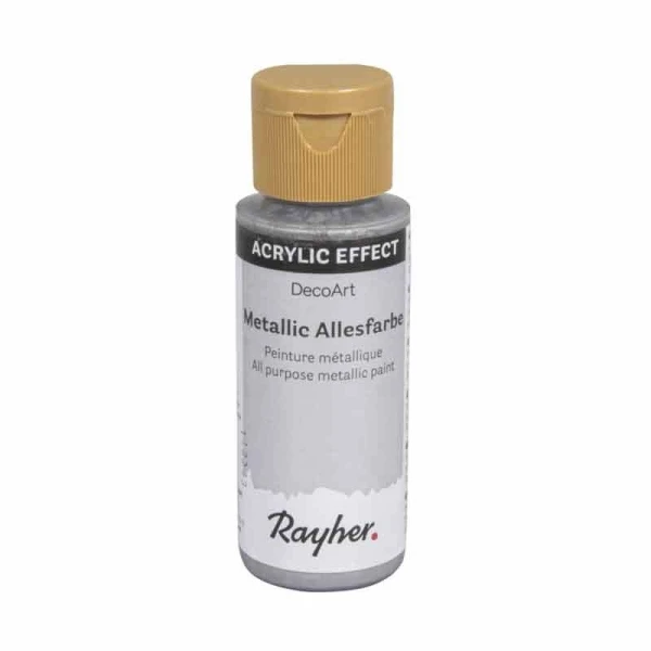 Rayher Peinture Acrylique Tous Usages Métallique 59 Ml - Argent 3 Rayher Peinture Acrylique Tous Usages Métallique 59 Ml - Argent