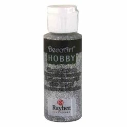 Rayher Peinture Acrylique Tous Usages Pailletée 59 Ml - Argent