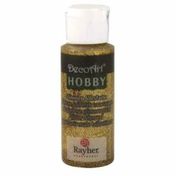 Rayher Peinture Acrylique Tous Usages Pailletée 59 Ml - Or