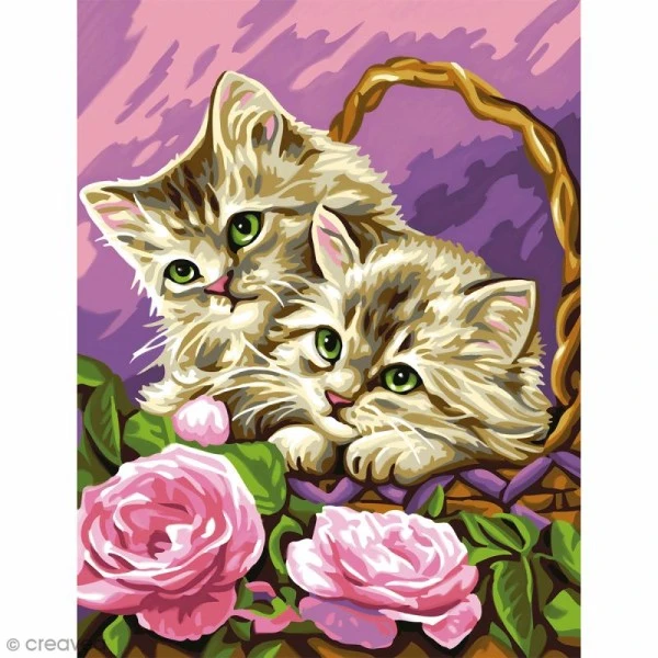 KSG Peinture Numéro Peinture Au Numéro - Chatons Boudeurs 4 KSG Peinture Numéro Peinture Au Numéro - Chatons Boudeurs – Image 2
