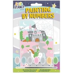Docrafts Papermania Peinture Numéro Peinture Au Numéro Pour Enfant - Princesse Et Son Château - 17,5 X 12,5 Cm
