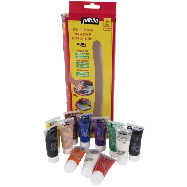 Peinture aux doigts Tactil Color Pébéo - 20 ml - 12 tubes Peinture Au Doigt Peinture Aux Doigts Tactil Color Pébéo - 20 Ml - 12 Tubes -Creavea Shop peinture aux doigts tactil color pebeo 20 ml 12 tubes p 2